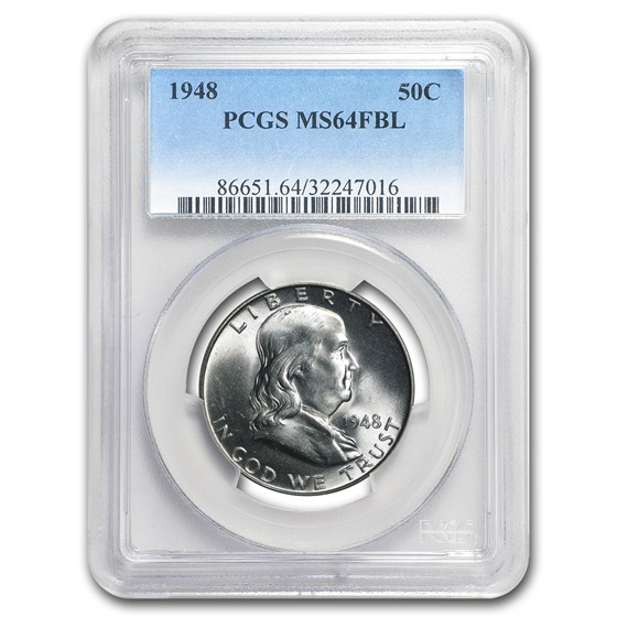 1948 Franklin Half Dollar MS-64 PCGS (FBL) 1948 Franklin Half Dollar MS-64 PCGS (FBL)